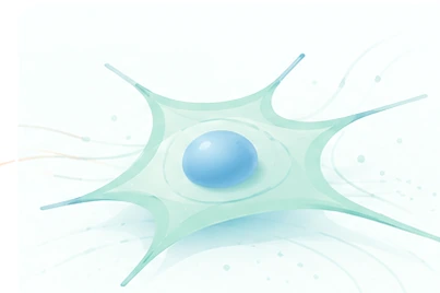 Conceptual illustration of a living cell and cellular behaviour